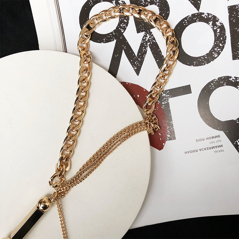 Street Style European And American Exaggerated Multi-layer Thick Chain Necklace