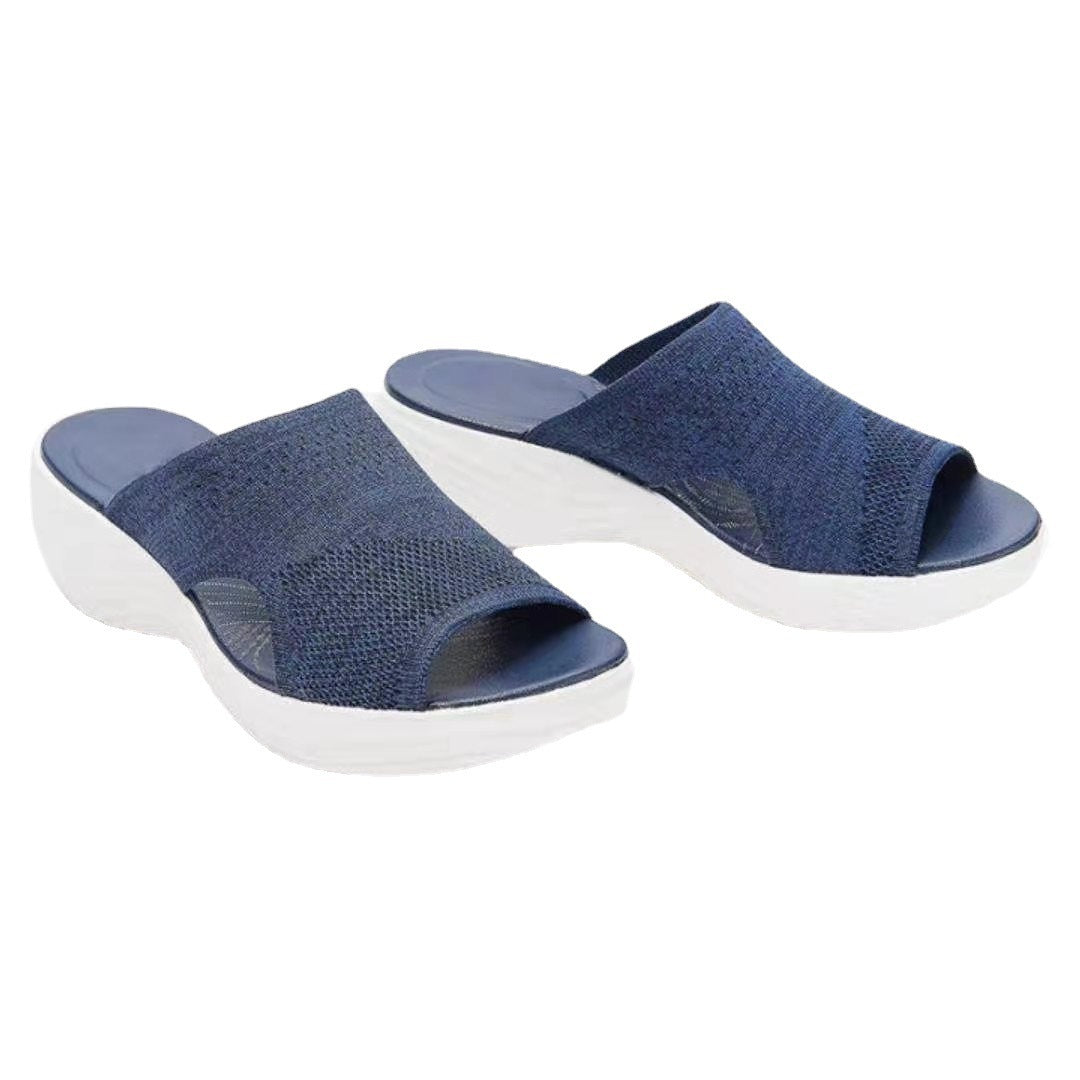 Polyurethane Platform Sandals And Slippers Women