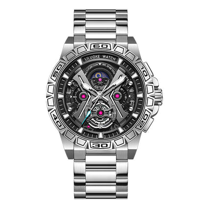 High-Grade Three-Dimensional Hollow Carved Luminous Quartz Watch